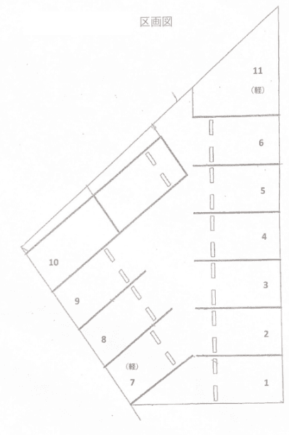 花畑駅東パーキングの駐車配置図