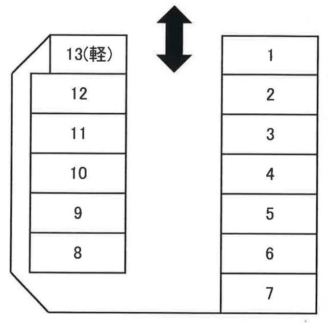 たきのね橋本Pの駐車配置図
