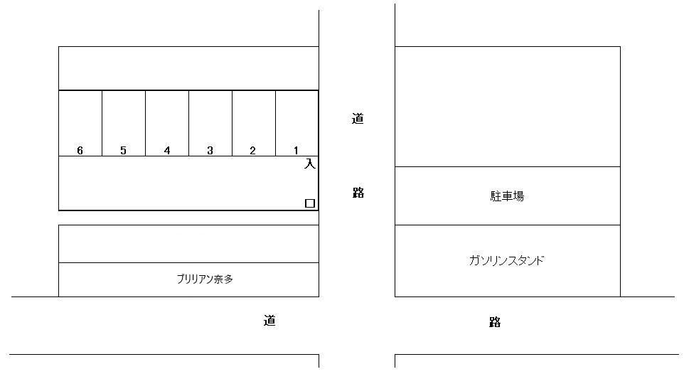 奈多駅前パーキングの駐車配置図