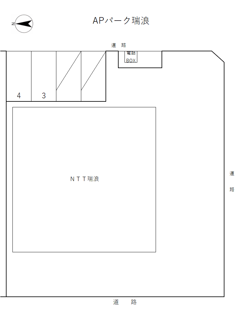 APパーク瑞浪の駐車配置図