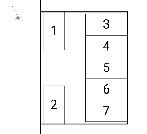 岡崎市矢作町駐車場の駐車配置図