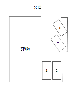 コーポパークサイドの駐車配置図