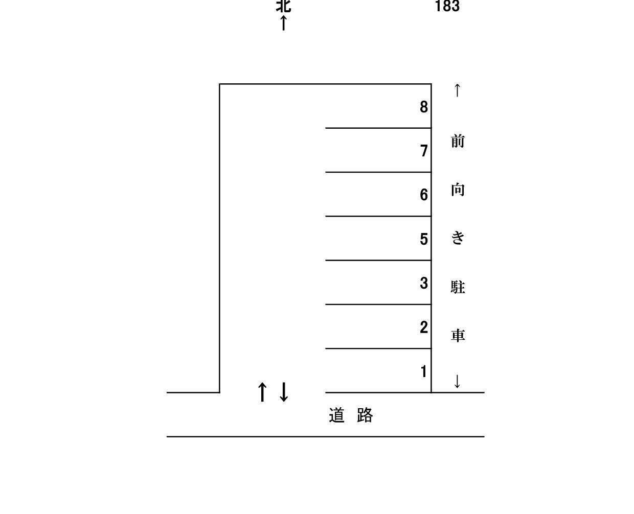 岩倉-183の駐車配置図