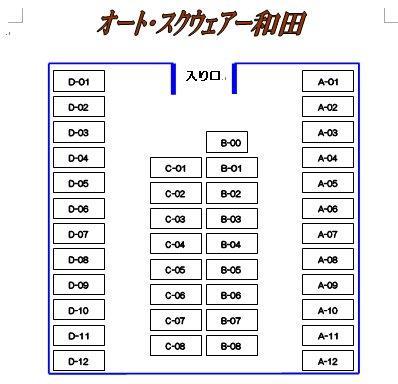 オート・スクウェアー和田の駐車配置図