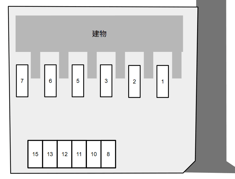 Collina Ⅱの駐車配置図