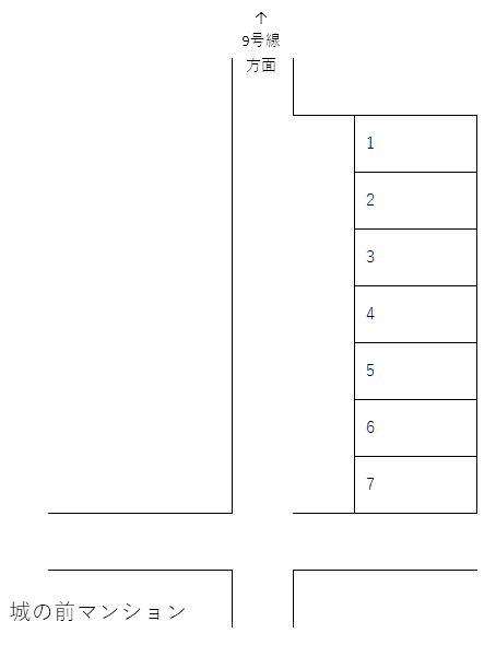三島駐車場の駐車配置図