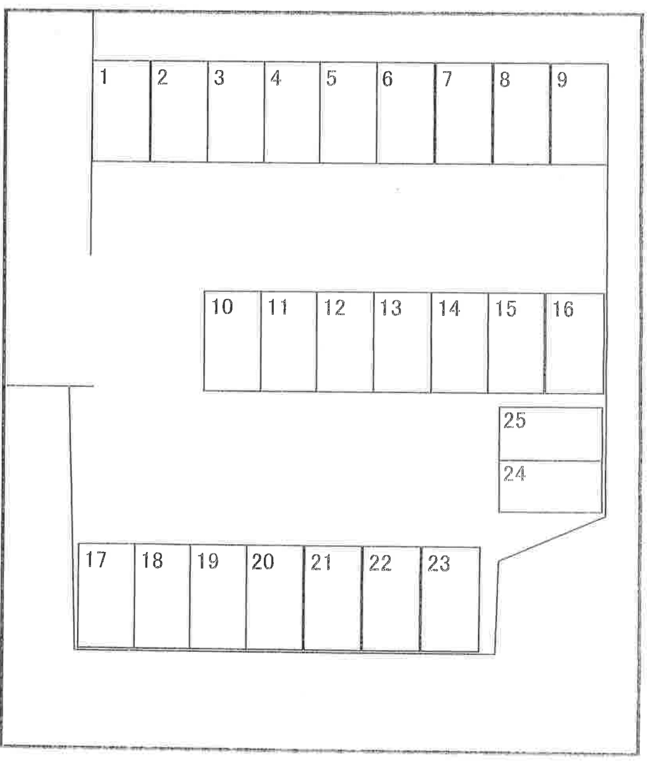 KF-Park香枦園の駐車配置図