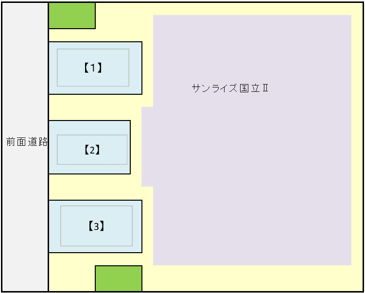 サンライズ国立Ⅱの駐車配置図