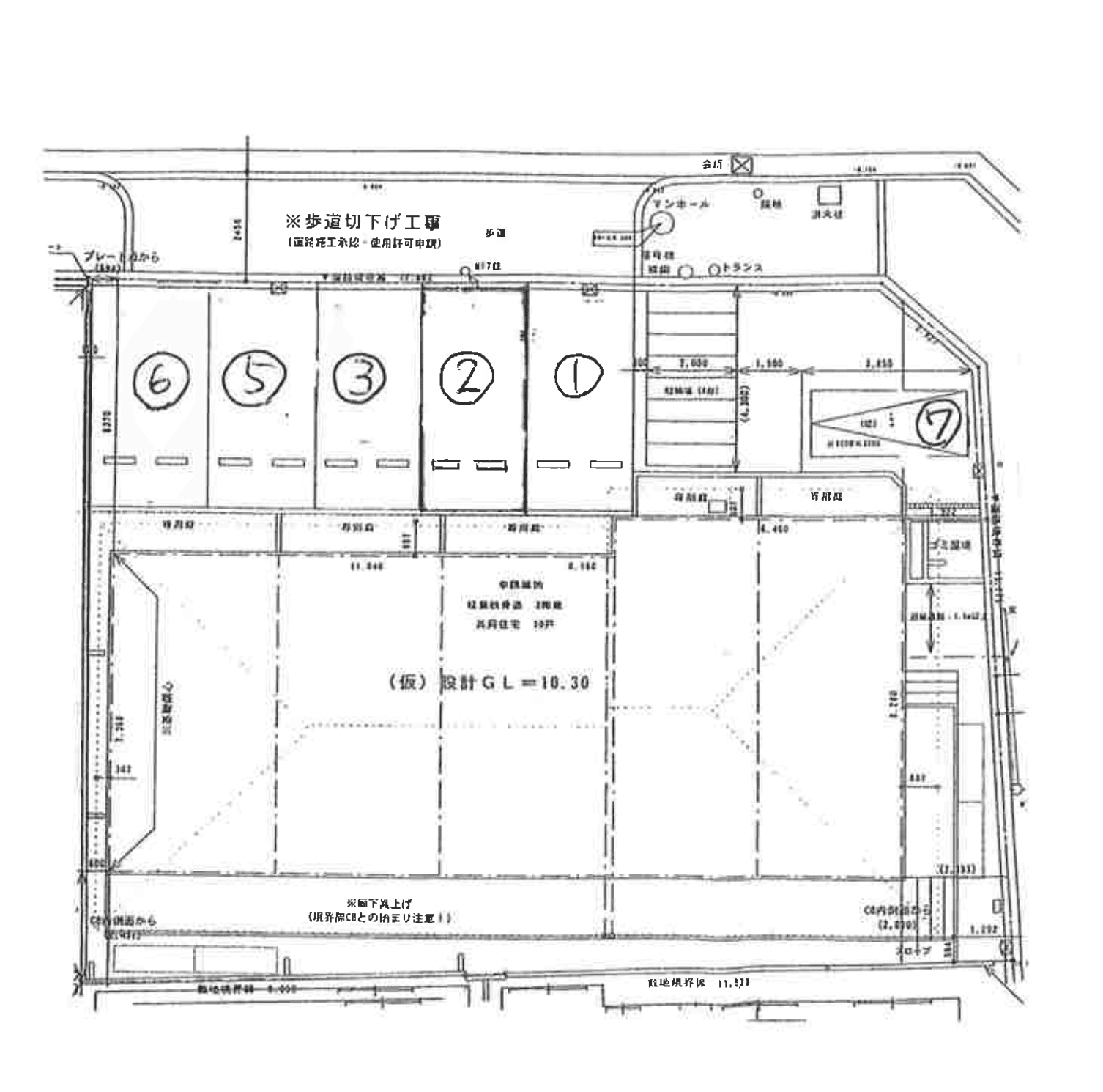 ルミエール駐車場の駐車配置図