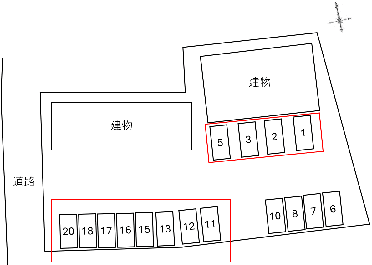 Fiore Aの駐車配置図