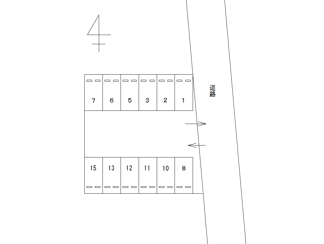 FK味岡駅前駐車場の駐車配置図