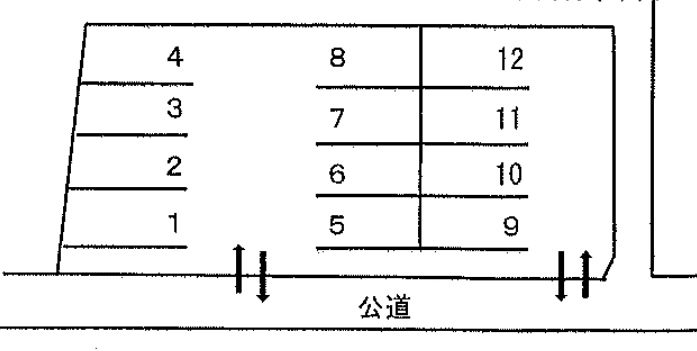 大草稲場駐車場の駐車配置図