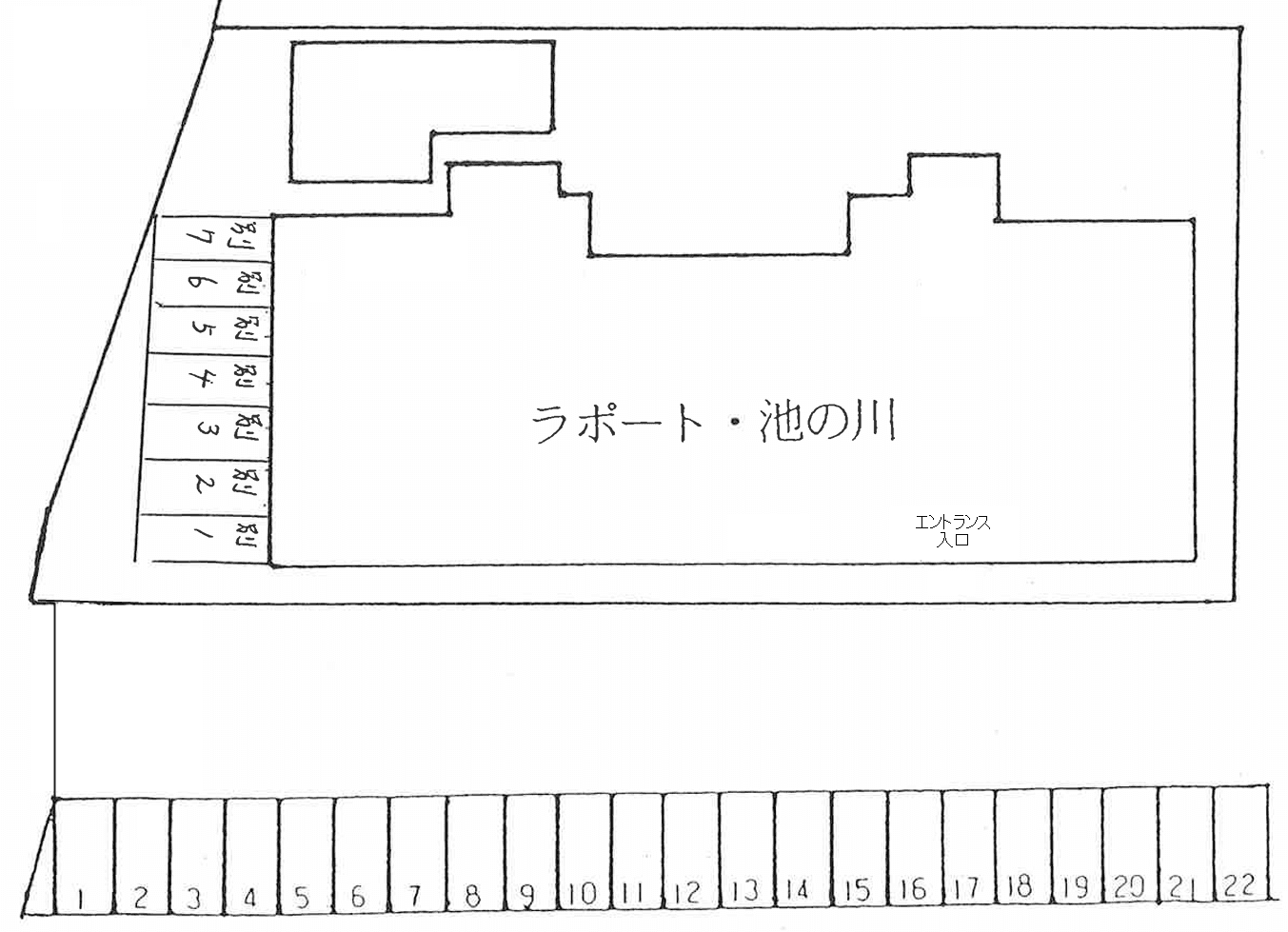 ラポート池の川の駐車配置図