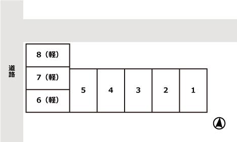 flat津守の駐車配置図