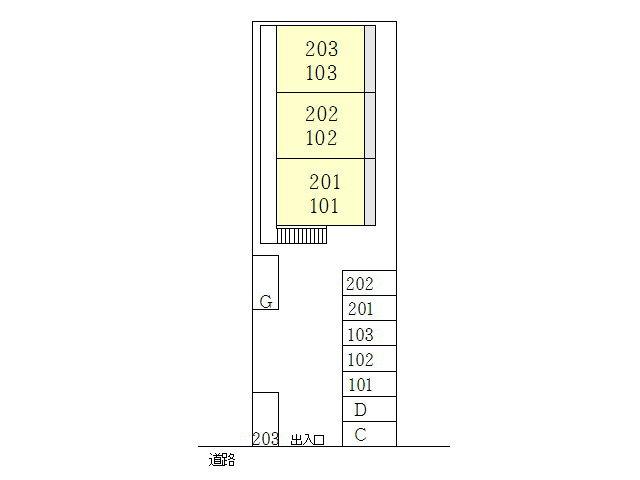 シティハイムさとうの駐車配置図