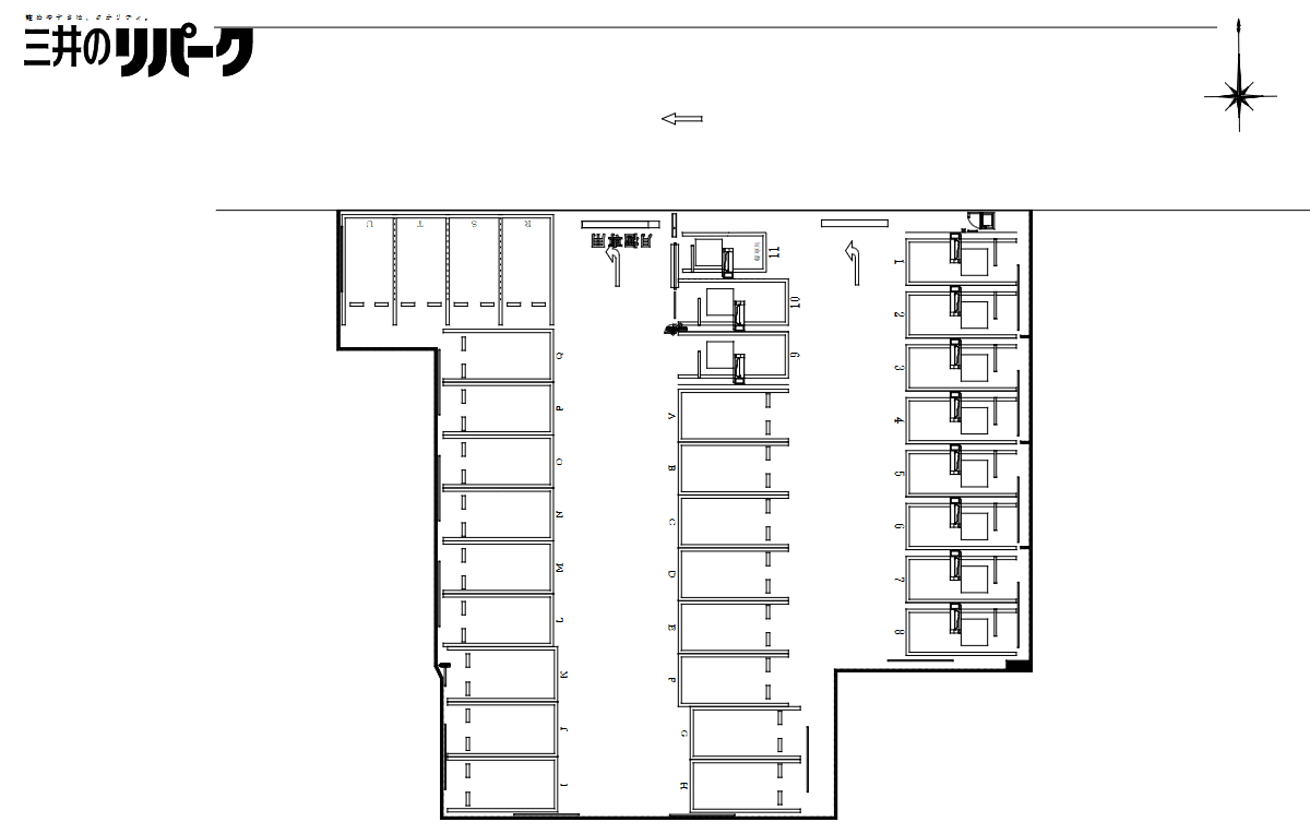 森ノ宮中央2丁目第3の駐車配置図
