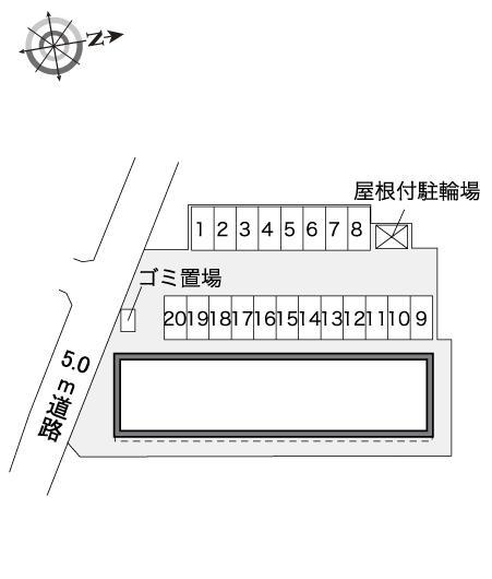 留ヶ谷(32218)の駐車配置図