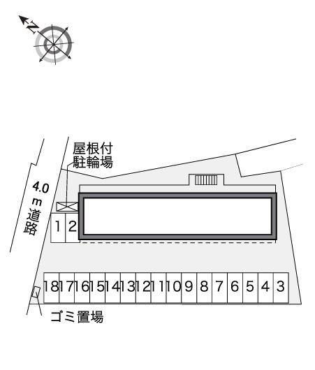 牛久シンエイ(30666)の駐車配置図