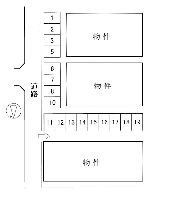 アストラルヒルパーキングの駐車配置図