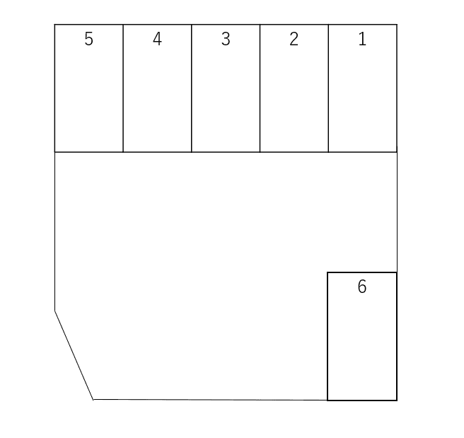 岡部駐車場の駐車配置図