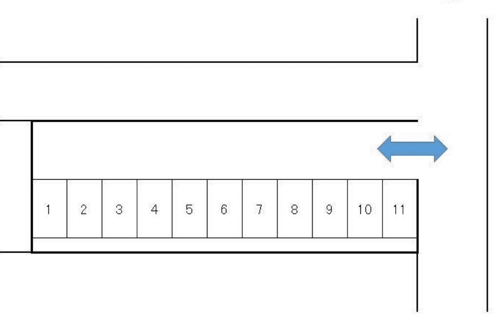 萩丘3丁目駐車場(西)の駐車配置図