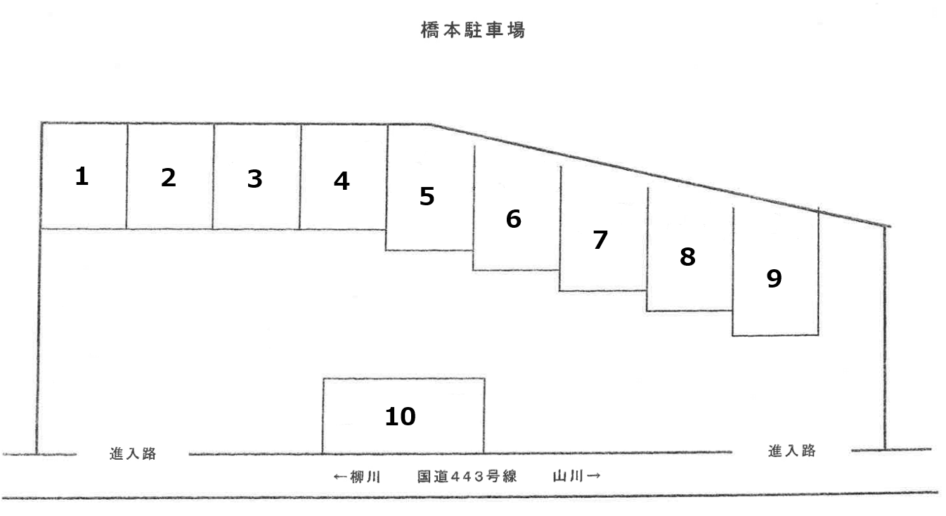 橋本駐車場の駐車配置図