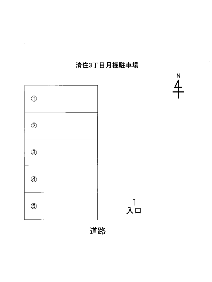 清住3丁目月極駐車場の駐車配置図