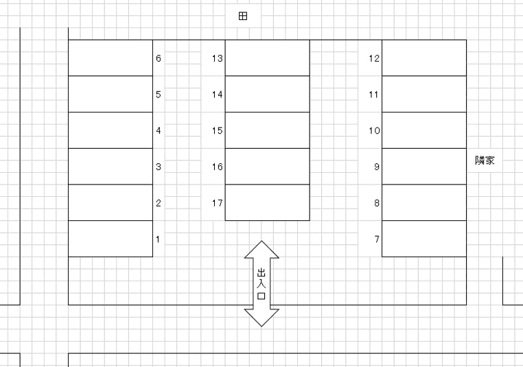 P-62駐車場の駐車配置図