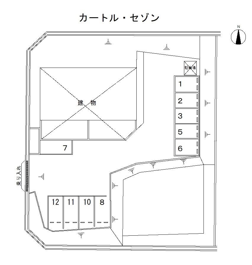 カートル・セゾン2の駐車配置図