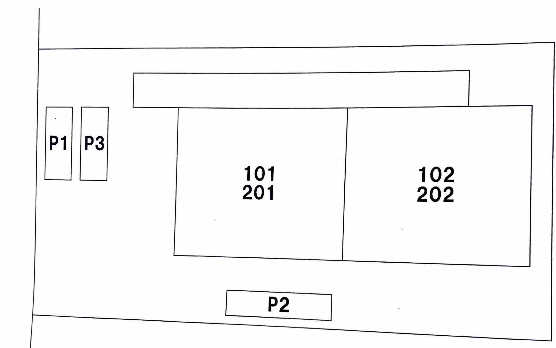 ファミーユ東所沢の駐車配置図