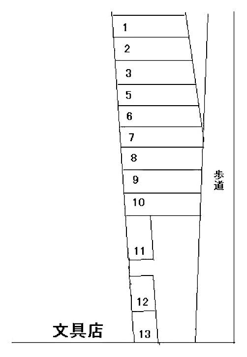 大町高架道パーキングの駐車配置図