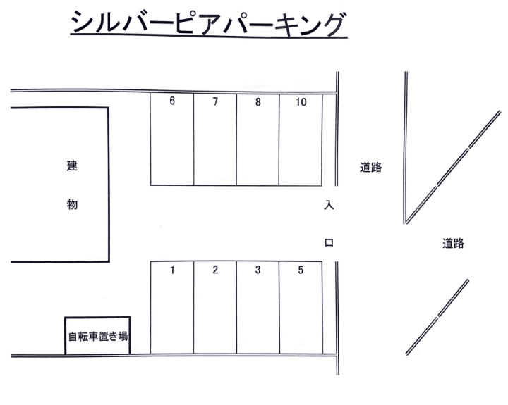 シルバーピアパーキングの駐車配置図