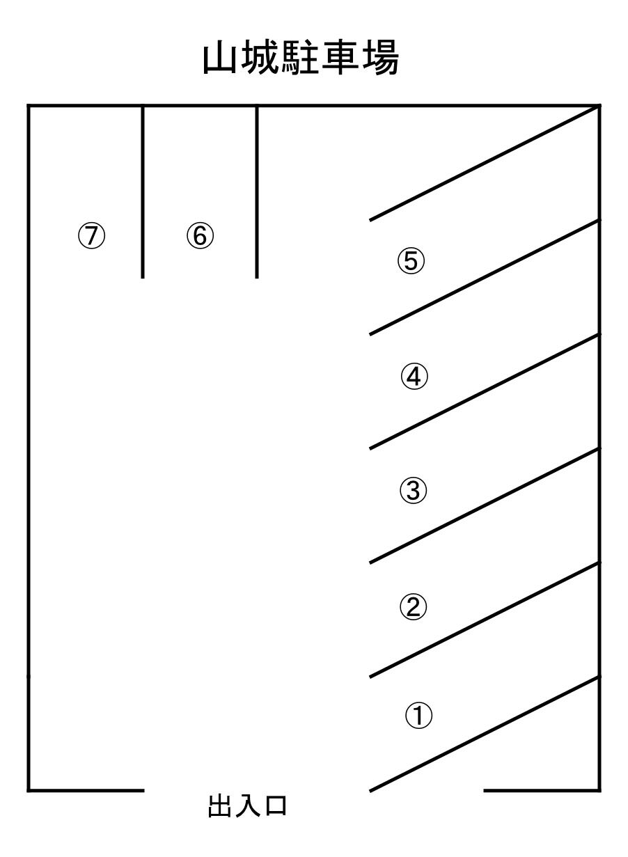 山城駐車場の駐車配置図