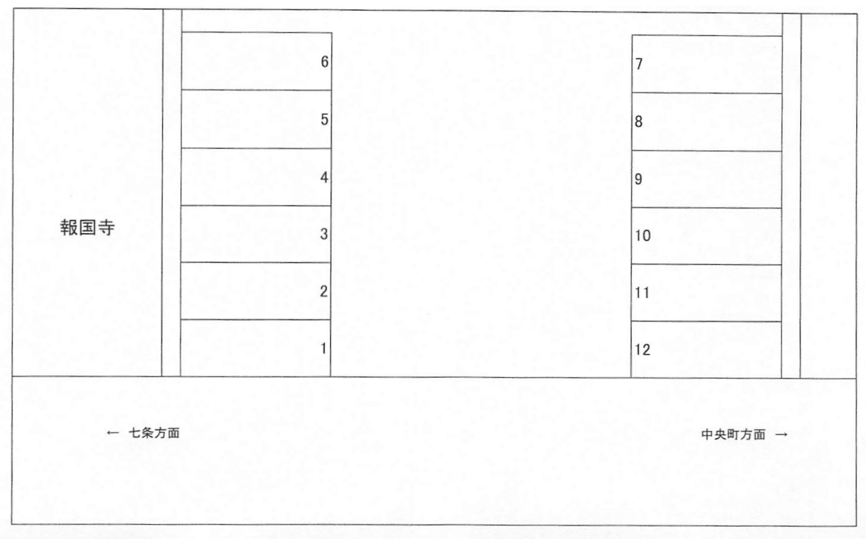 パーキング祝町〔Ⅰ〕の駐車配置図