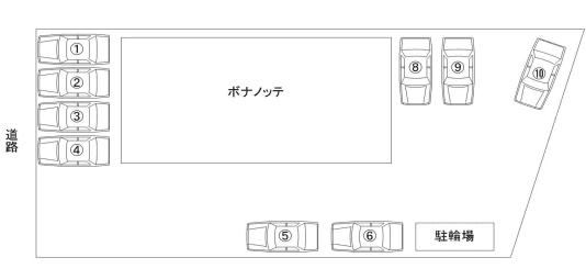 ボナノッテ駐車場の駐車配置図