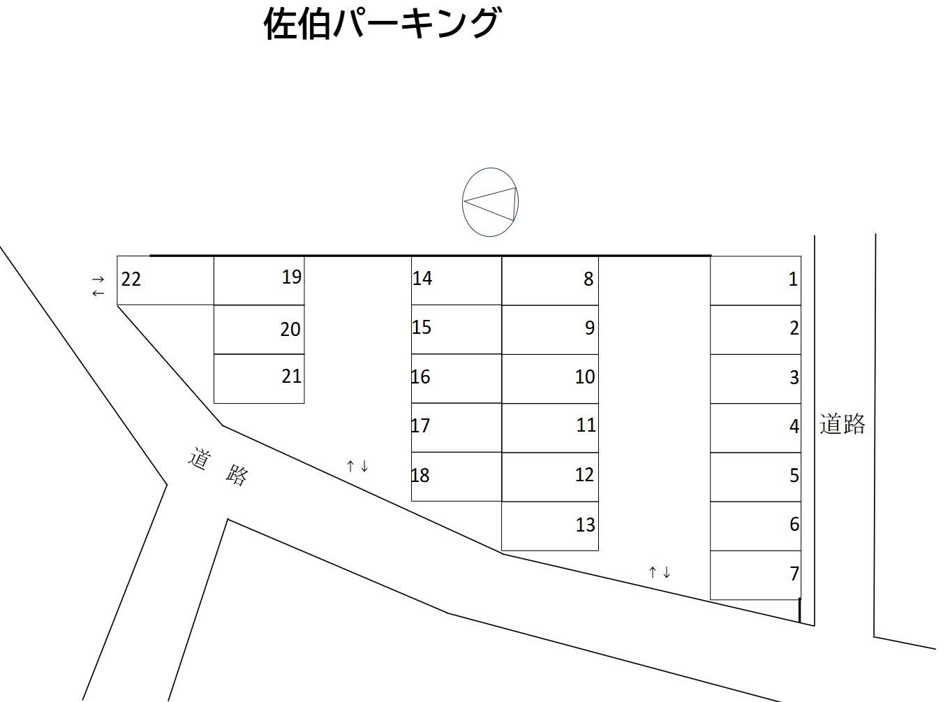 佐伯パーキングの駐車配置図