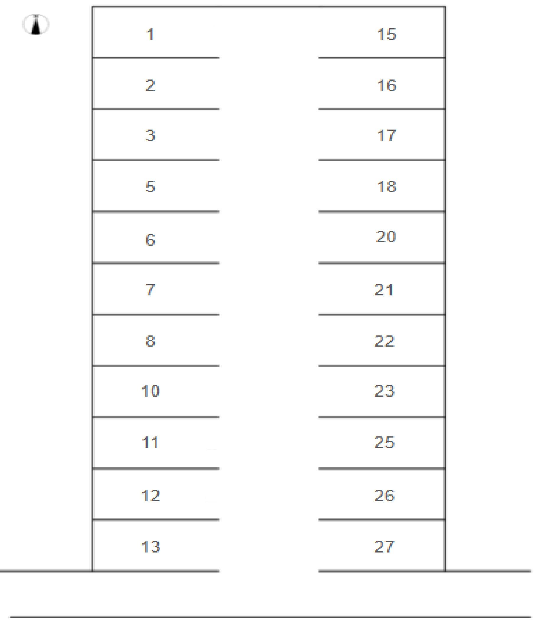 402下之一色町駐車場の駐車配置図