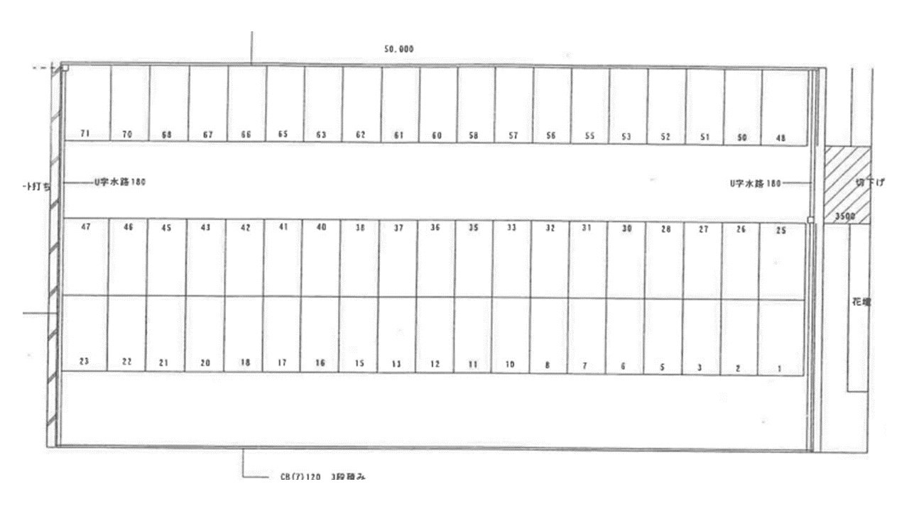 ひまわりパーキングの駐車配置図