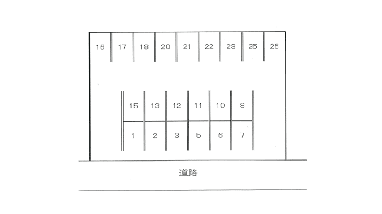 稲荷パーキングの駐車配置図