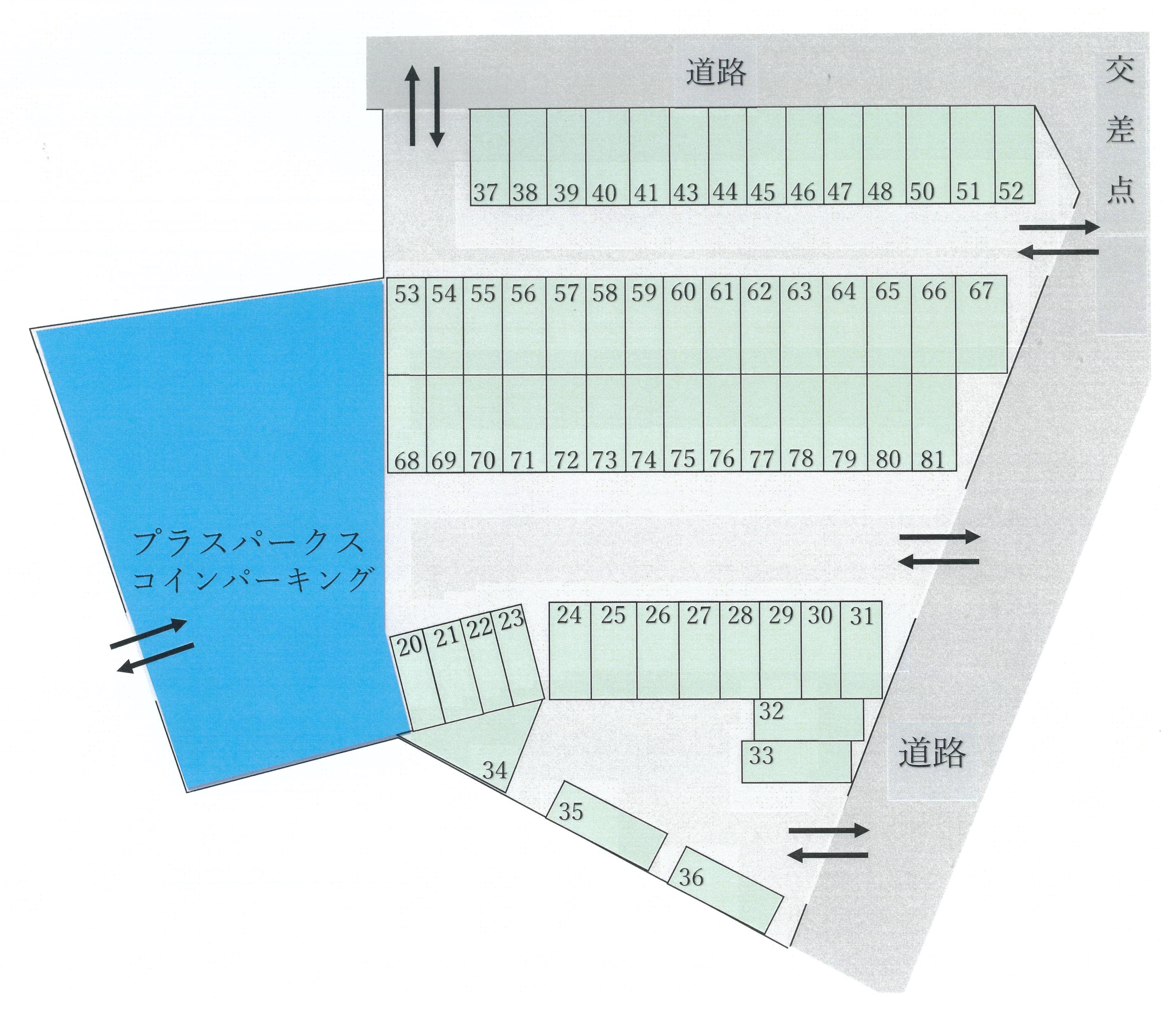 ニチエー大曽根パーキングの駐車配置図