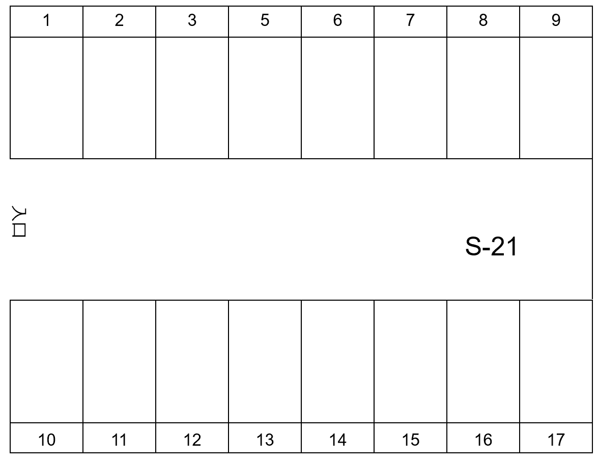 s-21の駐車配置図