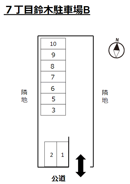 7丁目鈴木駐車場Bの駐車配置図