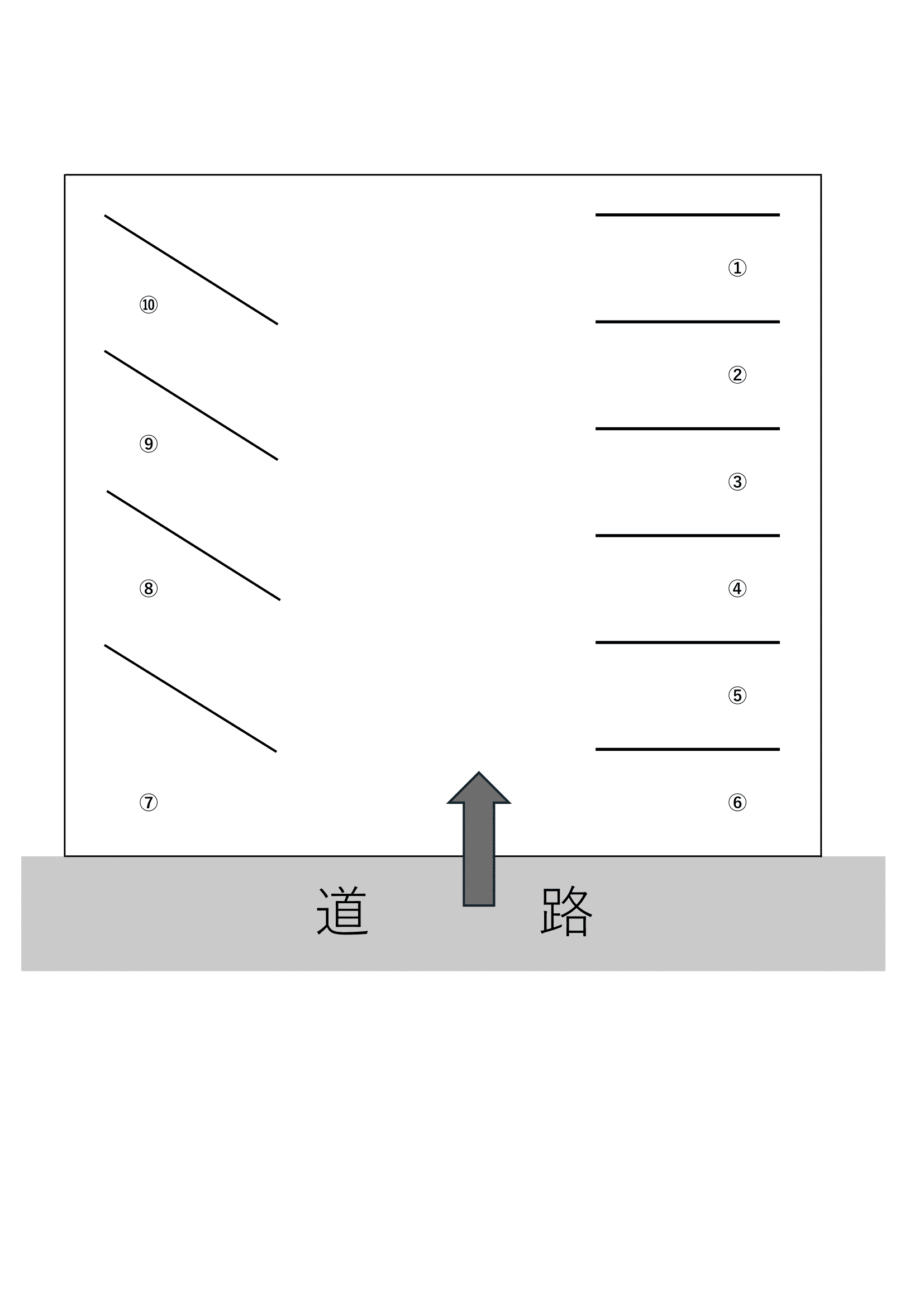 髙木月極駐車場の駐車配置図
