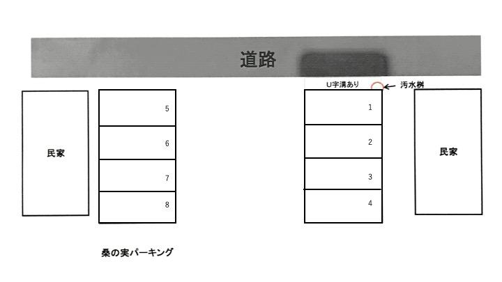 桑の実パーキングの駐車配置図