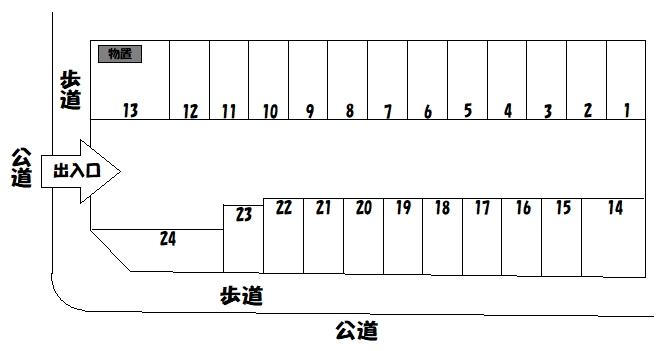■内田第七駐車場の駐車配置図