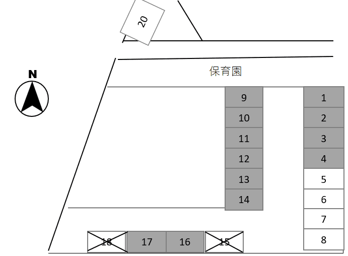 K-0139駐車場の駐車配置図
