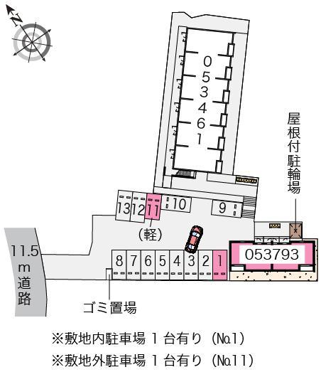 FUTABA Ⅱ(53793) 敷地外駐車場の駐車配置図