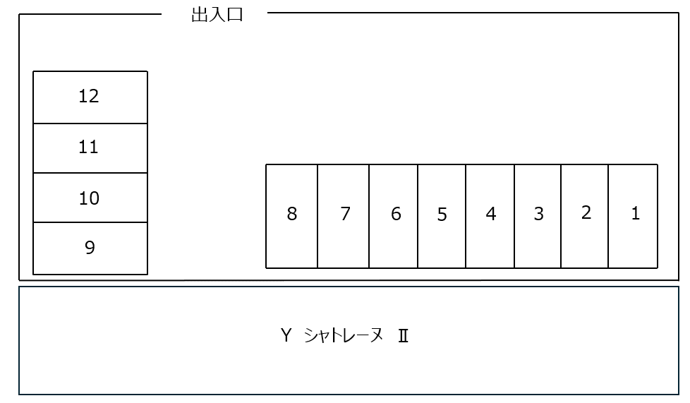 安井モータープールの駐車配置図