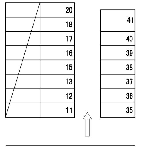 辻野モータープールの駐車配置図