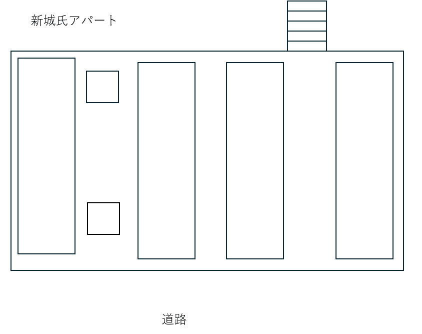 新城氏アパートの駐車配置図